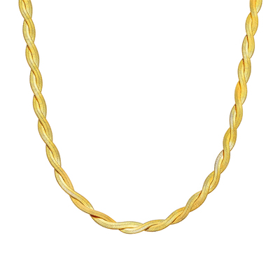 RAWNESS钛钢蛇骨链女刀片链