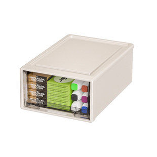 桌面收纳盒抽屉式透明书桌文具整理盒宿舍化妆品储物盒杂物置物架