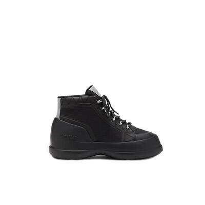 Moon Boot经典款男女同款不分左右黑色LUNA尼龙系带鞋