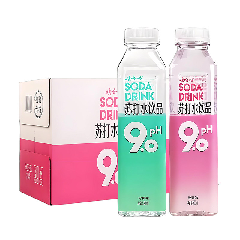 哇哈哈瓶整箱玫瑰无糖无汽弱碱性