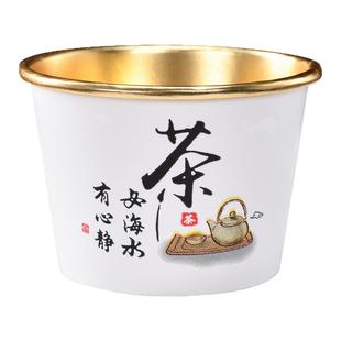 一次性功夫茶杯冰淇淋纸杯金箔色家用特厚茶碗小号商用待客茶水杯