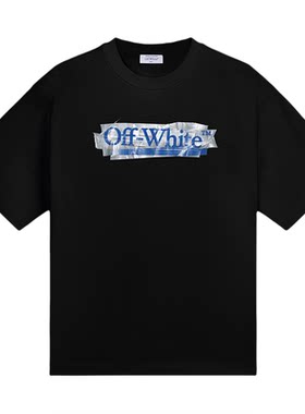 OFF-WHITE™情侣款简约潮流字母短袖T恤男女同款圆领logo休闲上衣