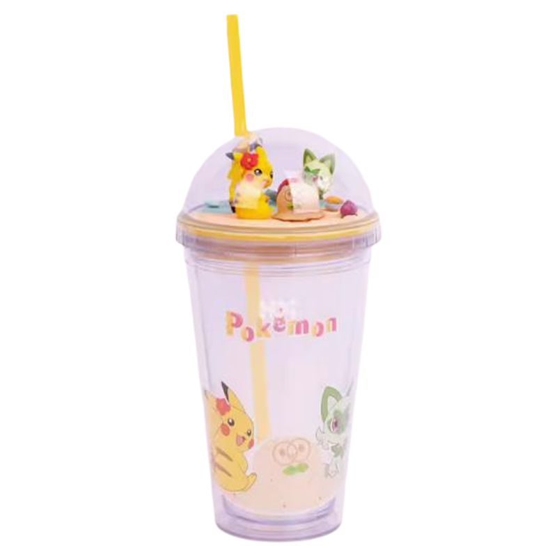 皮卡丘精灵球吸管杯卡通双层冷饮