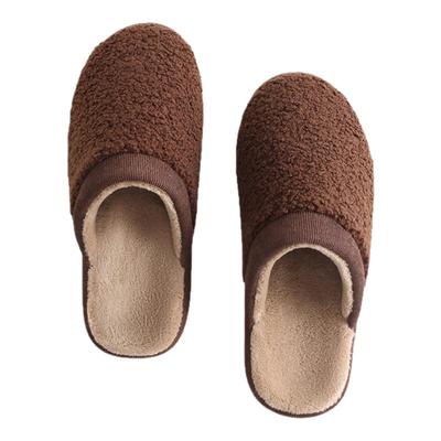 牛筋底盆底保暖拖鞋男女同款情侣防滑居家泰迪绒棉拖秋冬室内软底