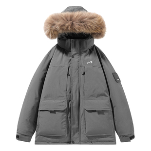 贵人鸟羽绒服男款冬季2025年新款派克服男士大毛领外套男大码棉衣