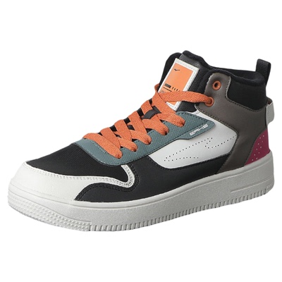 鸿星尔克男鞋冬季高帮板鞋撞色加绒运动鞋男款雪地靴防滑二棉鞋大