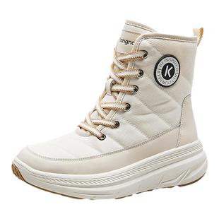 康奈女鞋冬季雪地靴加绒加厚靴子防水防滑厚底增高棉鞋