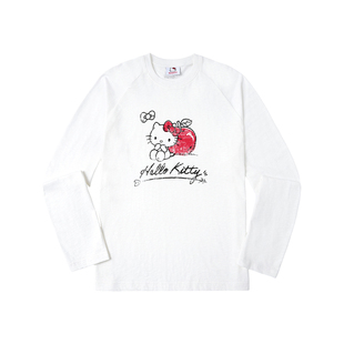 【HELLO KITTY官方联名】WHOOSIS 微透长袖T恤春季休闲亲肤透气女