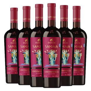 进口格鲁吉亚dugladze红酒干红半甜萨玛雅法定产区整箱装