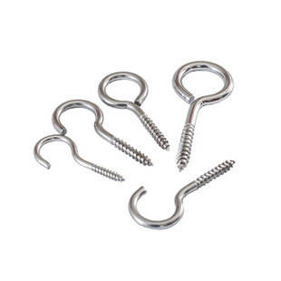 304不锈钢羊眼自攻螺丝钩形自攻螺钉圈型手拧螺丝带钩吊环 M3M4M5