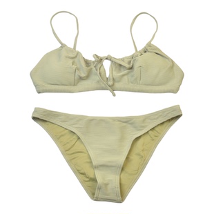 澳洲品牌Bil*性感高级感纯色性感露背比基海边度假bikini分体泳衣