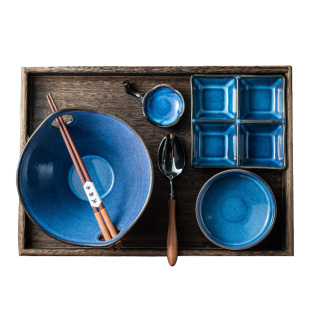 高级一人食餐具仪式感餐盘民宿早餐套装盘子日式碗碟精致托盘套餐