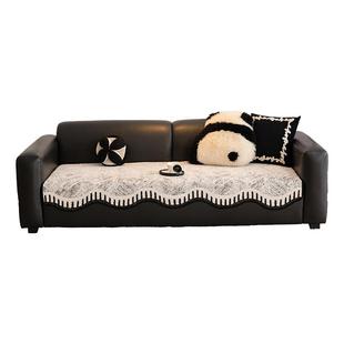 轻奢高级感沙发垫冬季高端固定防滑垫子2026新款盖布加厚毛绒坐垫