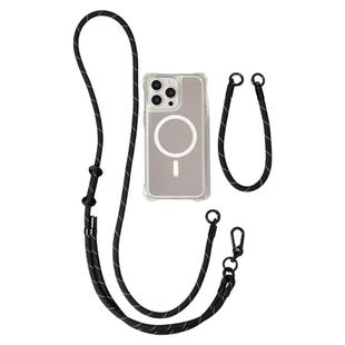 磁吸无线充电适用苹果15promax手机壳四角开孔镜面补妆斜挎手提腕带硅胶时尚iPhone17磁吸电话壳16pro亚克力