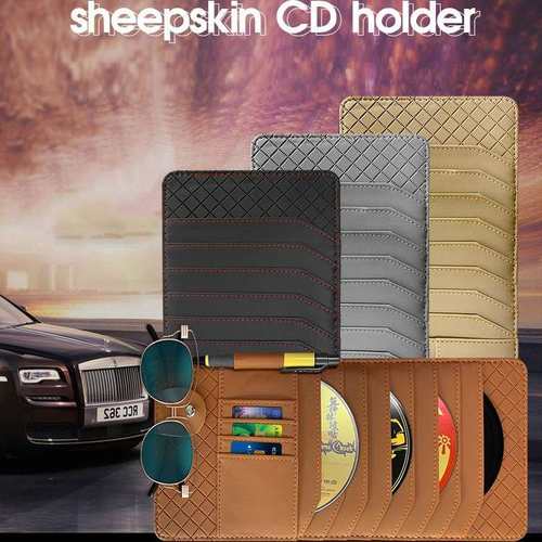 新品 汽车CD夹遮阳板悬挂式多功能收纳光盘夹车载悬挂式CD包汽车