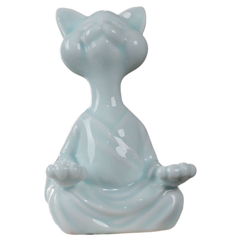 《参悟猫生》景德镇的创意陶瓷猫