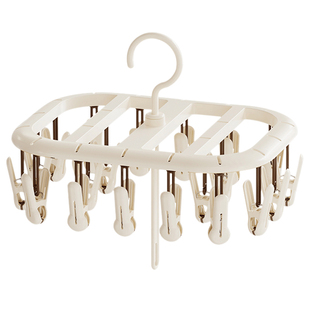 袜子晾晒架多夹子内衣内裤晾衣架婴儿衣架带夹收纳防风晒袜子神器