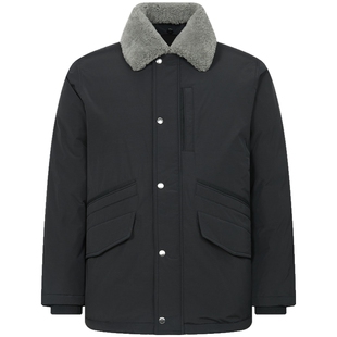 90%鹅绒 BEANPOLE滨波男士羊毛皮领运动风潮酷日常休闲羽绒服外套