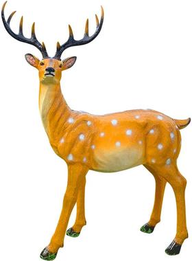 仿真梅花鹿雕塑户外卡通发光摆件