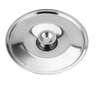 不锈钢锅盖圆形盖子家用味盅盖盆盖碗盖杯盖油鼓盖桶盖调料罐平盖