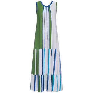 宝姿PORTSPURE女装舒适复古航海风几何撞色针织连衣裙