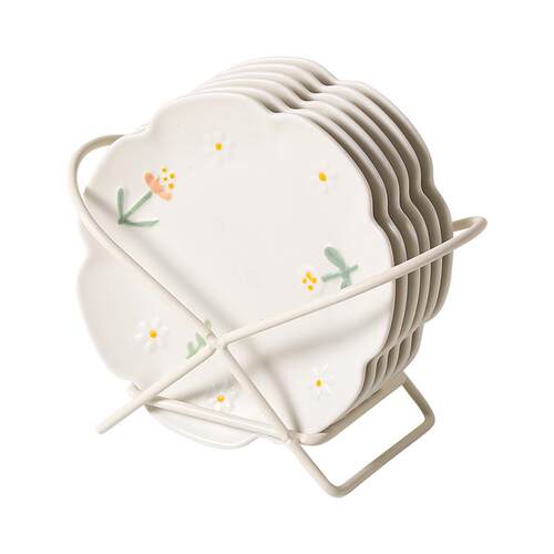 川岛屋吐骨碟家用高端吐骨头盘碟陶瓷小盘子碟子精致餐桌垃圾渣盘