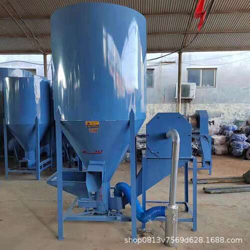家用300kg500kg1000kg立式无尘饲料搅拌机粉碎机一体机养殖打料机