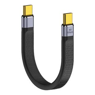 腾飞双typec全功能ctoc数据线双头USB4充电宝短线公对公雷电3适用iPhone15/Pura70移动硬盘PD3.1充电线240W