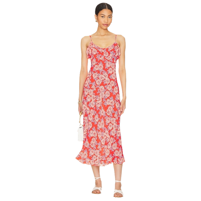 ROLLA'S 吊带连衣裙度假海边碎花长裙气质法式设计感裙子REV