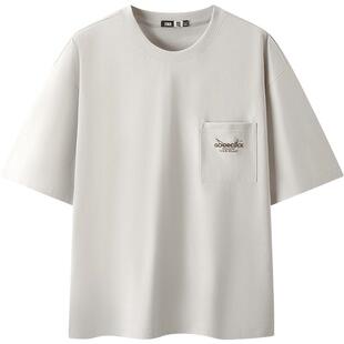 原创设计森马短袖T恤男凉感白色短t国风印花上衣2025新款夏装宽松