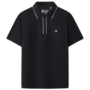 FILA 斐乐官方男子针织短袖POLO衫2025冬季新款时尚休闲基础上衣