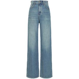 KBNE牛仔裤女阔腿裤直筒宽松2025夏季新款薄款今年流行爆款裤子