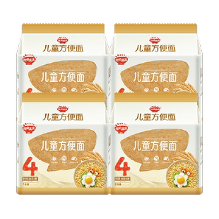 实惠装】秋田满满方便面营养早餐鸡蛋非油炸泡面儿童面条360g*4盒