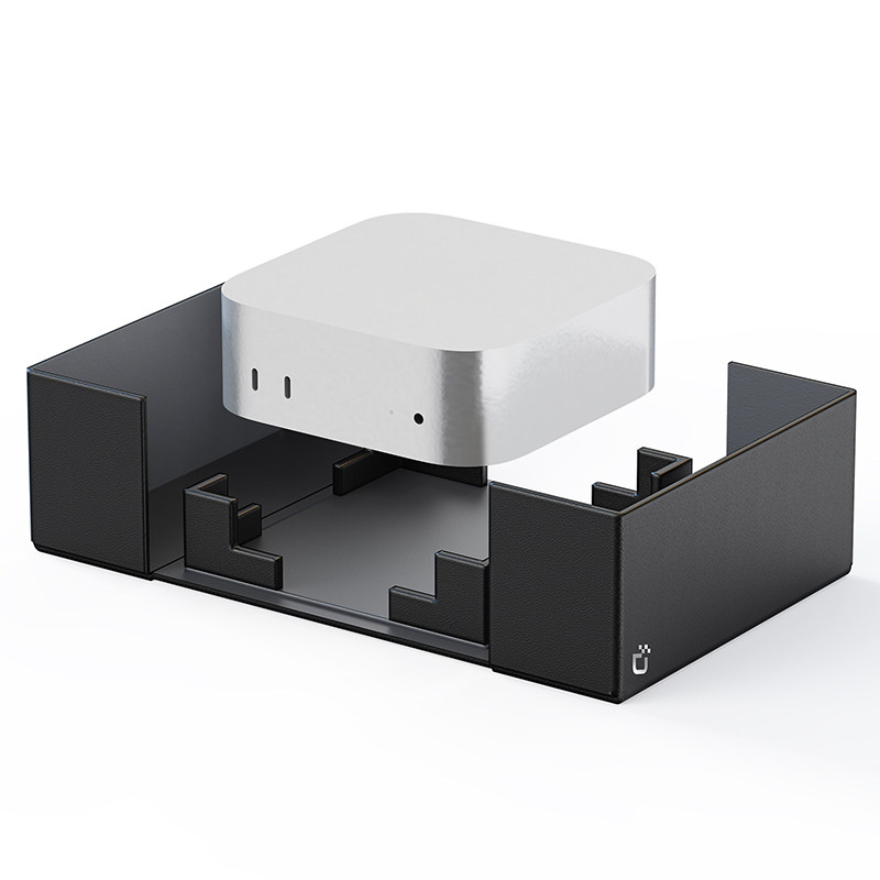 DUX DUCIS适用MacMini4Pro主机保护套时尚皮纹M4pro收纳盒磁吸