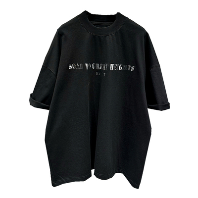 350g重磅纯棉落肩阔版半袖T恤男t