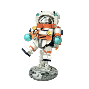 Bros Block佳奇积木破晓宇航员中国航天火箭模型太空玩具礼物男孩