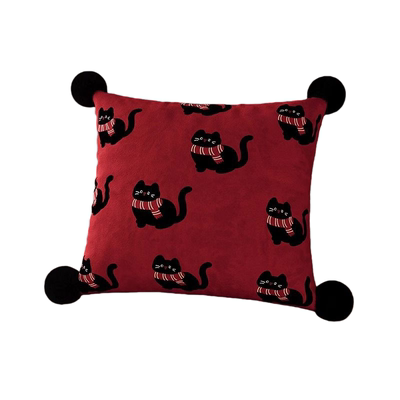 客厅沙发长条抱枕套靠枕靠垫枕头2025新款可爱新年红色轻奢高级感