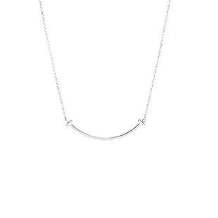 【自营】中古99新蒂芙尼T系列18K白金微笑项链小号项链笑脸送礼物