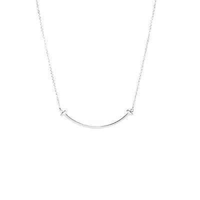 【自营】中古99新蒂芙尼T系列18K白金微笑项链小号项链笑脸送礼物