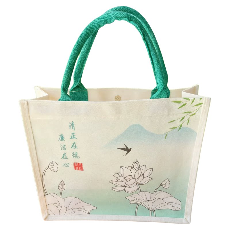 廉洁文创diy涂鸦填色帆布袋环保购物袋学生礼物礼品政企廉政宣传