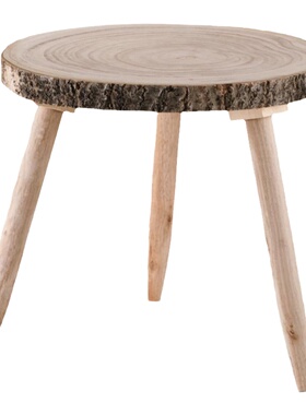 可拆卸原木风野餐装饰小台凳