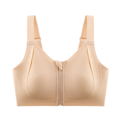 前扣拉链文胸薄款大胸显小美背