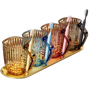 2025新款轻奢高颜值漱口杯子刷牙杯洗漱杯家用情侣牙具牙缸牙刷杯