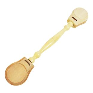 奥尔夫长柄响板打击乐器儿童幼儿园木质教具早教音乐课双头子午板