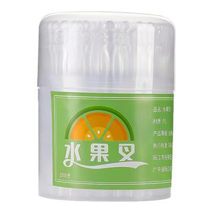 一次性水果叉家用儿童安全不伤嘴水果签高端塑料食品级甜品小叉子