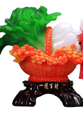 树脂招财中式客厅办公室玄关摆件