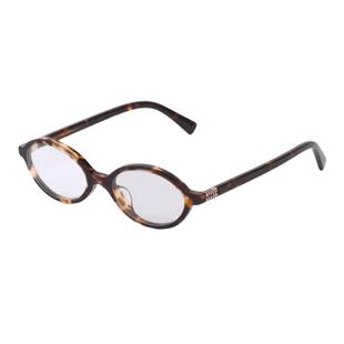 【自营】Miumiu缪缪墨镜女SMU04ZF复古椭圆板材小框书呆子太阳镜