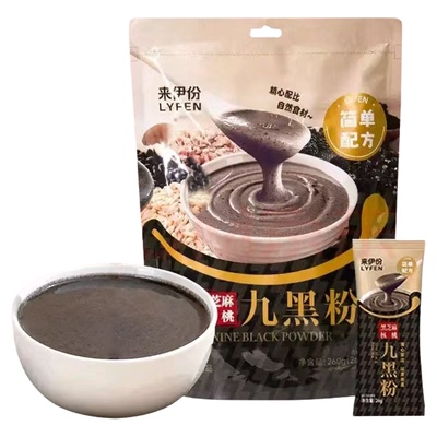 来伊份黑芝麻核桃九黑粉260g早餐