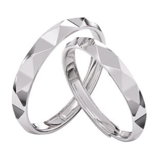 钟久久情侣对戒冠你之名纯银戒指男情人节新年礼物送定制钟爱协议