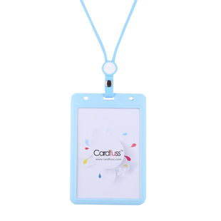 卡富仕B7超特大号滑盖嘉宾证带硅胶挂绳定做工作证代表证出入证参会展会证挂牌胸卡牌证件卡套挂脖保护套打印